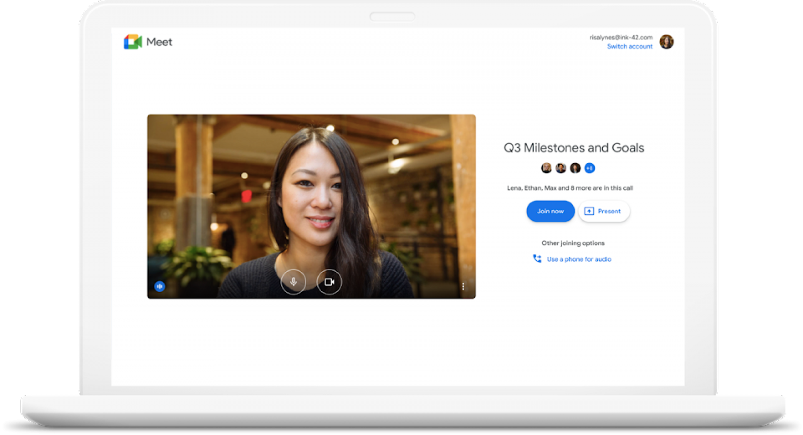 Google Meet gebruik van van (video) chat 