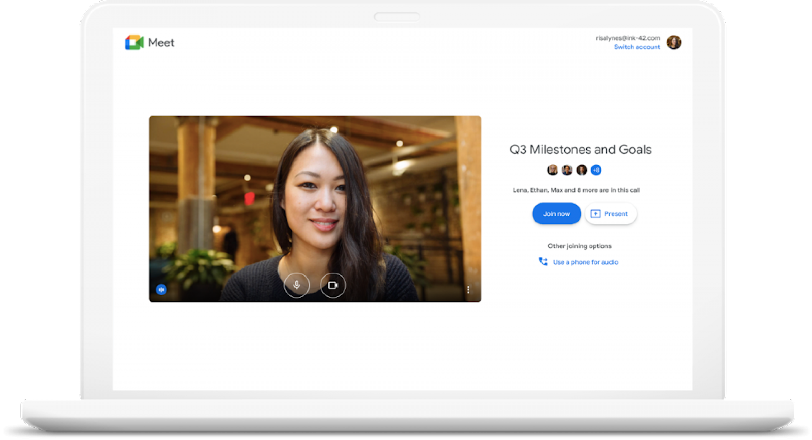 Google Meet gebruik van van (video) chatÂ
