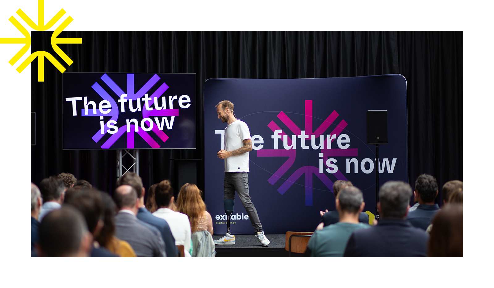 Paul Ramakers geeft zijn lezing You are the Future